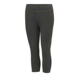 AWDis Just Cool Womens/Ladies Girlie Capri Sports Pants/Trousers / Charcoal